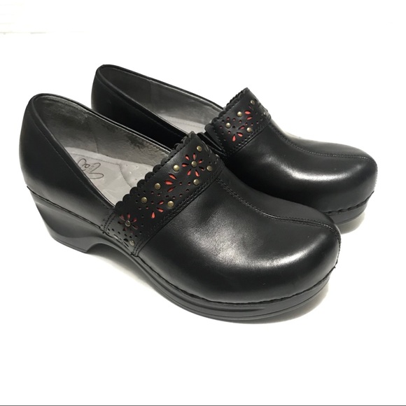sanita black clogs